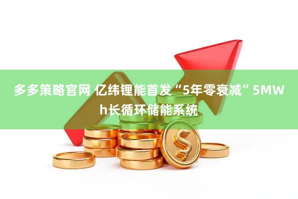 多多策略官网 亿纬锂能首发“5年零衰减”5MWh长循环储能系统